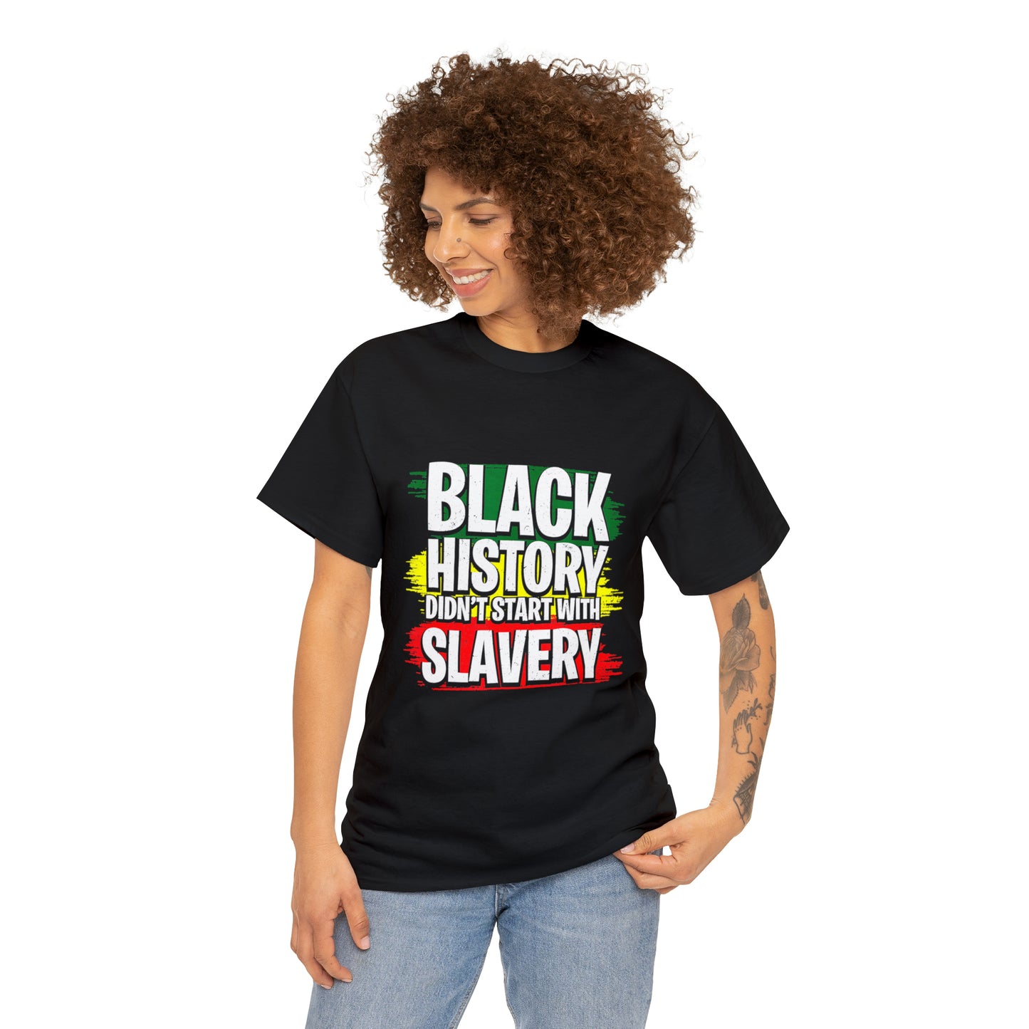 Black History Did Not Start with Slavery Cotton Tee
