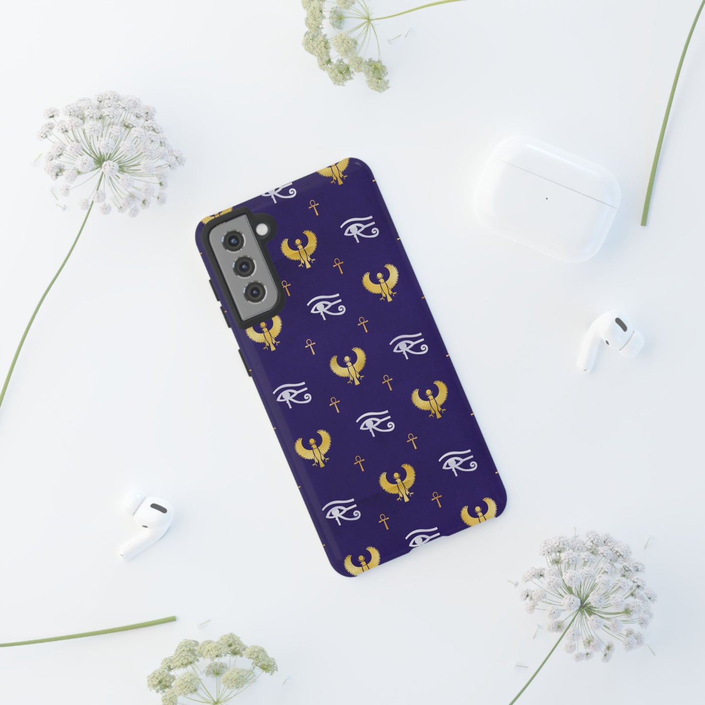 Blue Gold Egyptian Samsung Tough Cases | African Samsung Case | Afrocentric Samsung Case | Egyptian Samsung Case