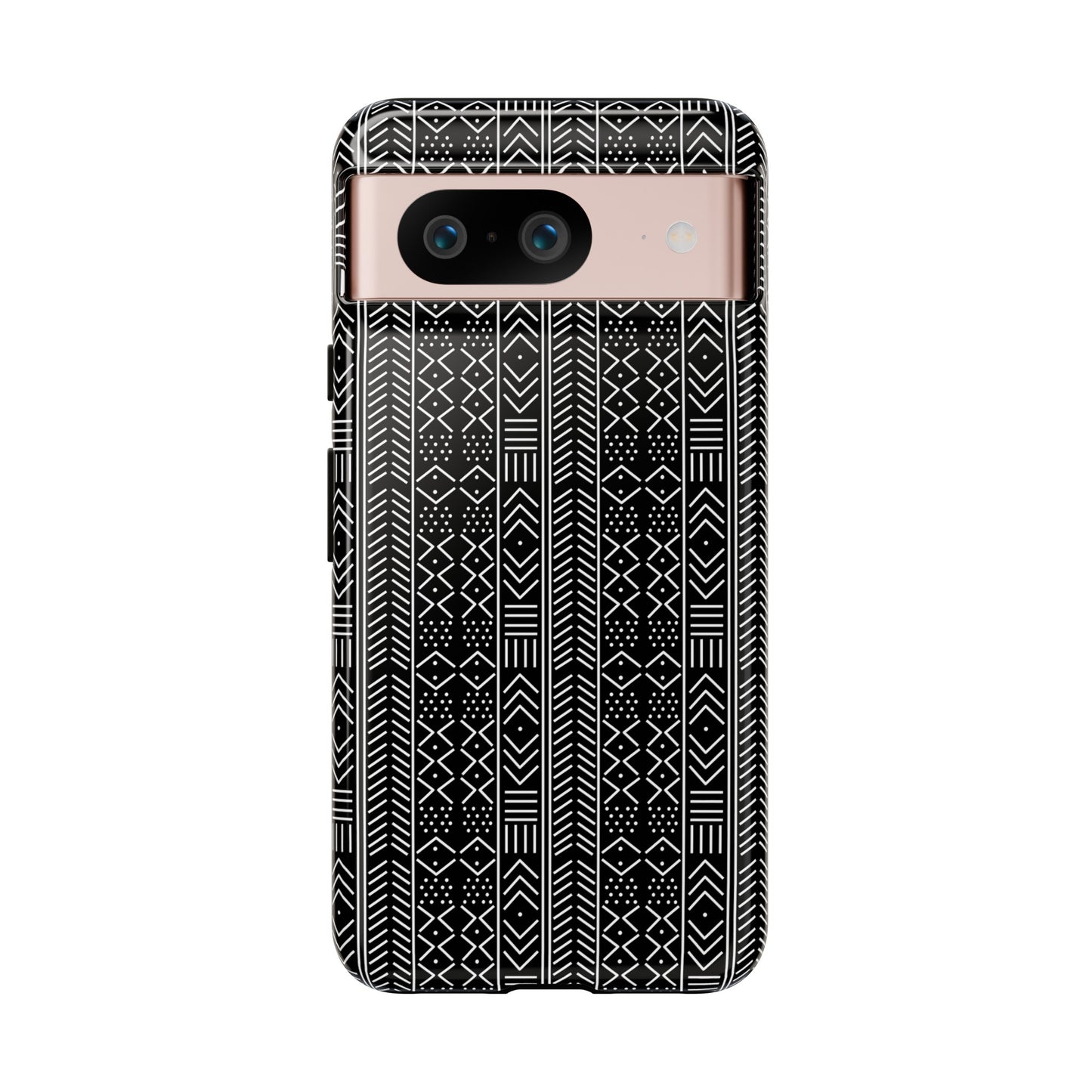 Black & White Mudcloth Google Pixel Tough Cases | African Google Pixel Case | Afrocentric Google Pixel Case