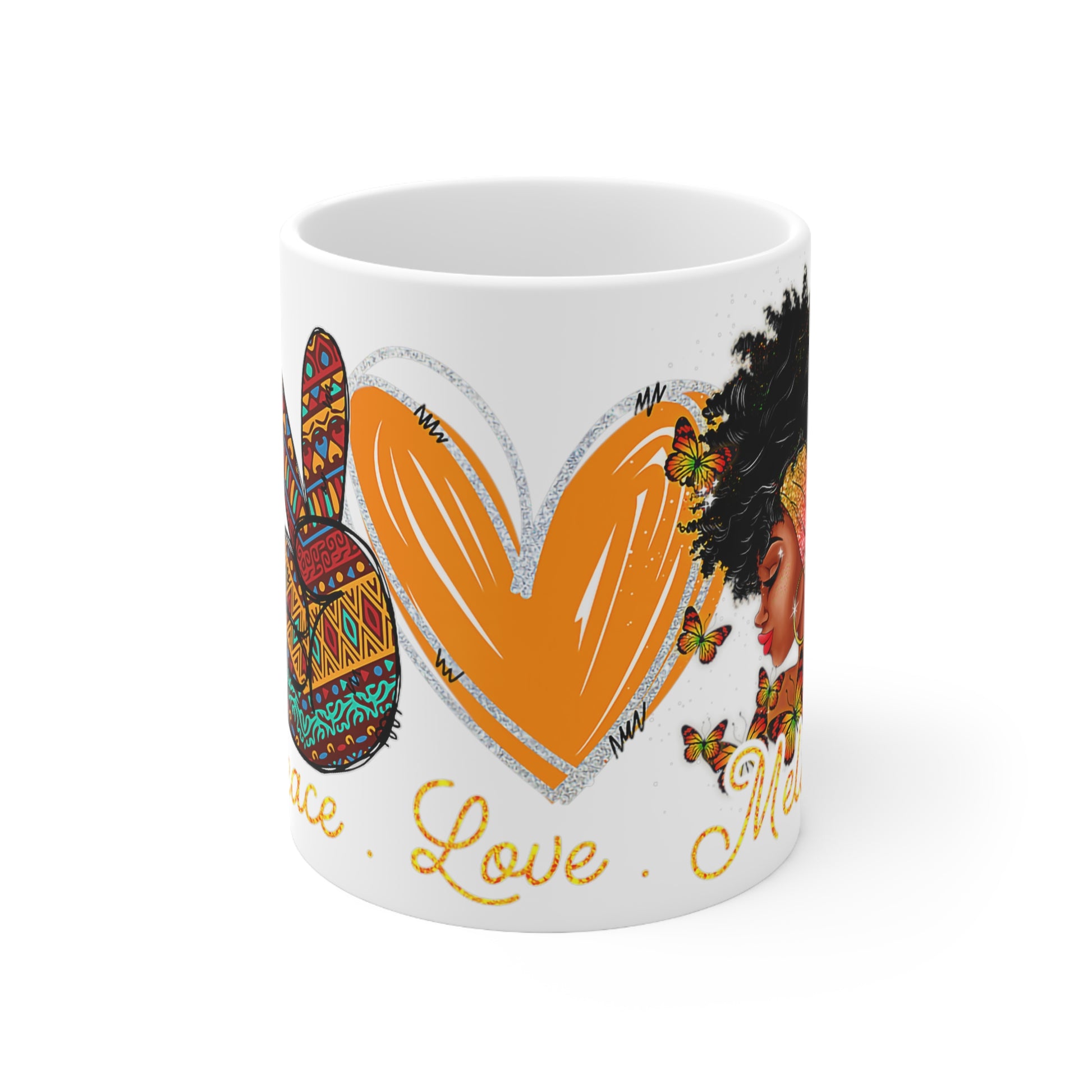 Peace, Love, Melanin Mug, 11oz