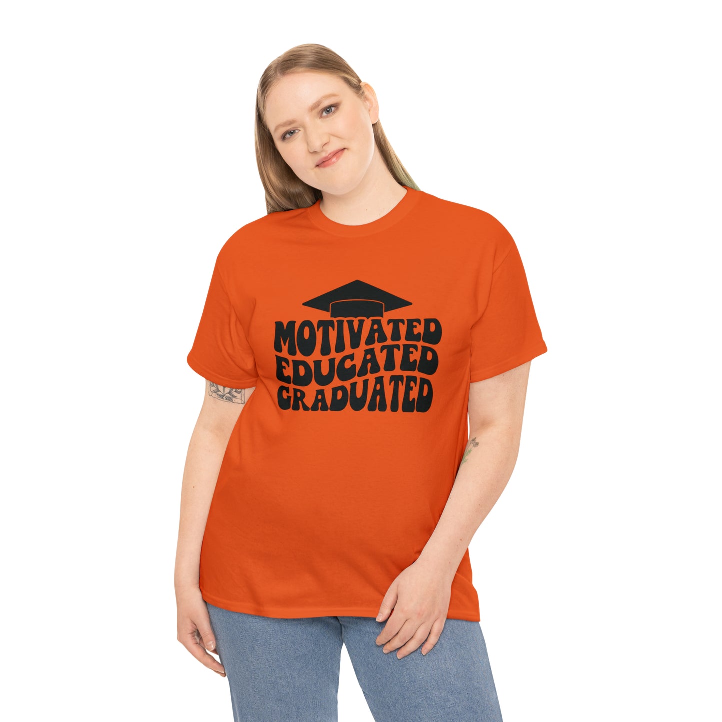 Motivated..Educated..Graduated Cotton Tee