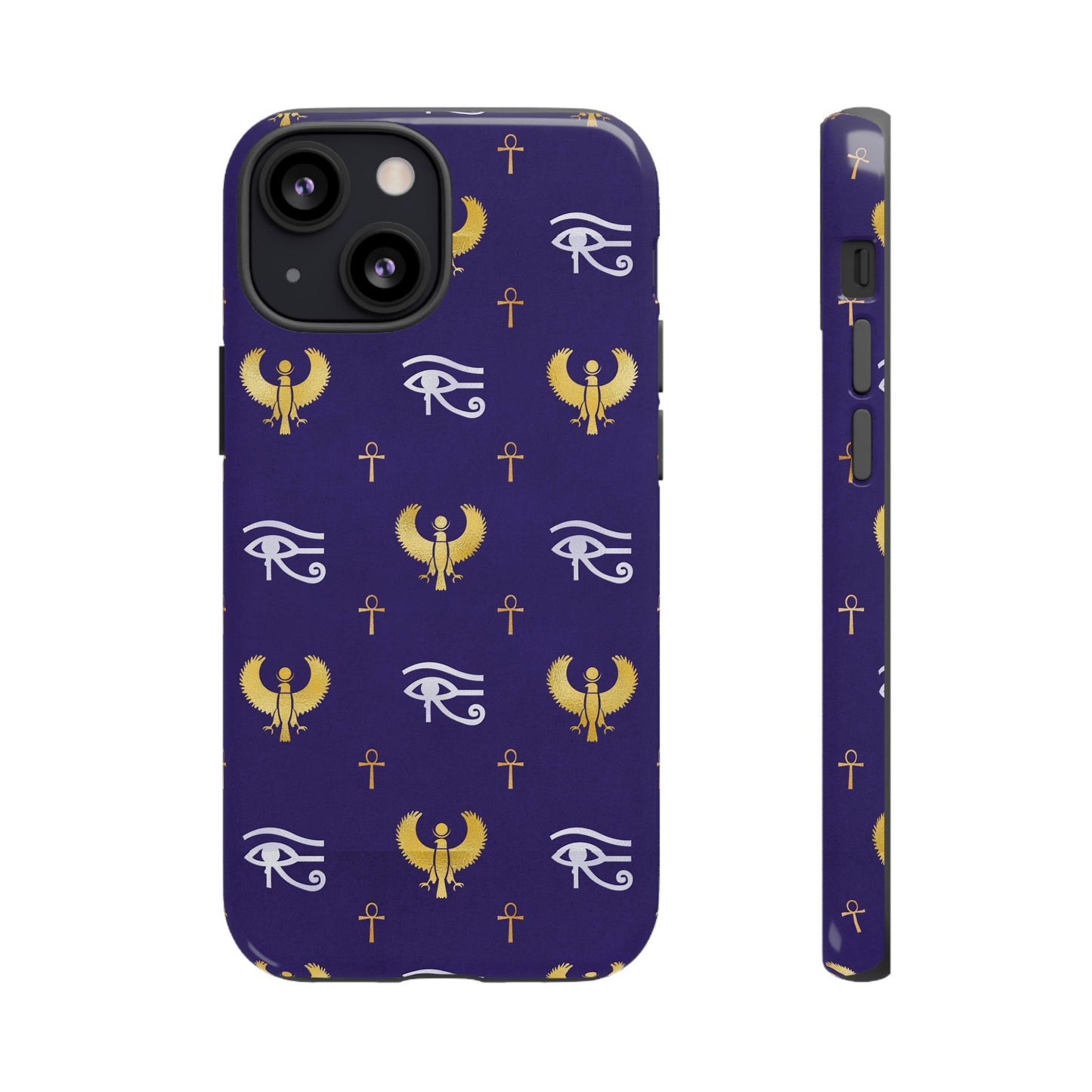 Blue Gold Egyptian iPhone Tough Cases | Egyptian iPhone Case | Afrocentric iPhone Case