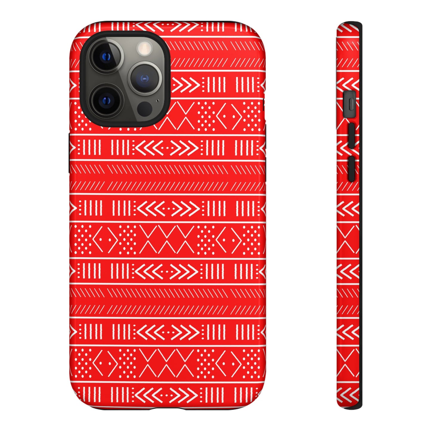 Red and White iPhone Tough Cases | Mudcloth iPhone Case | Afrocentric iPhone Case