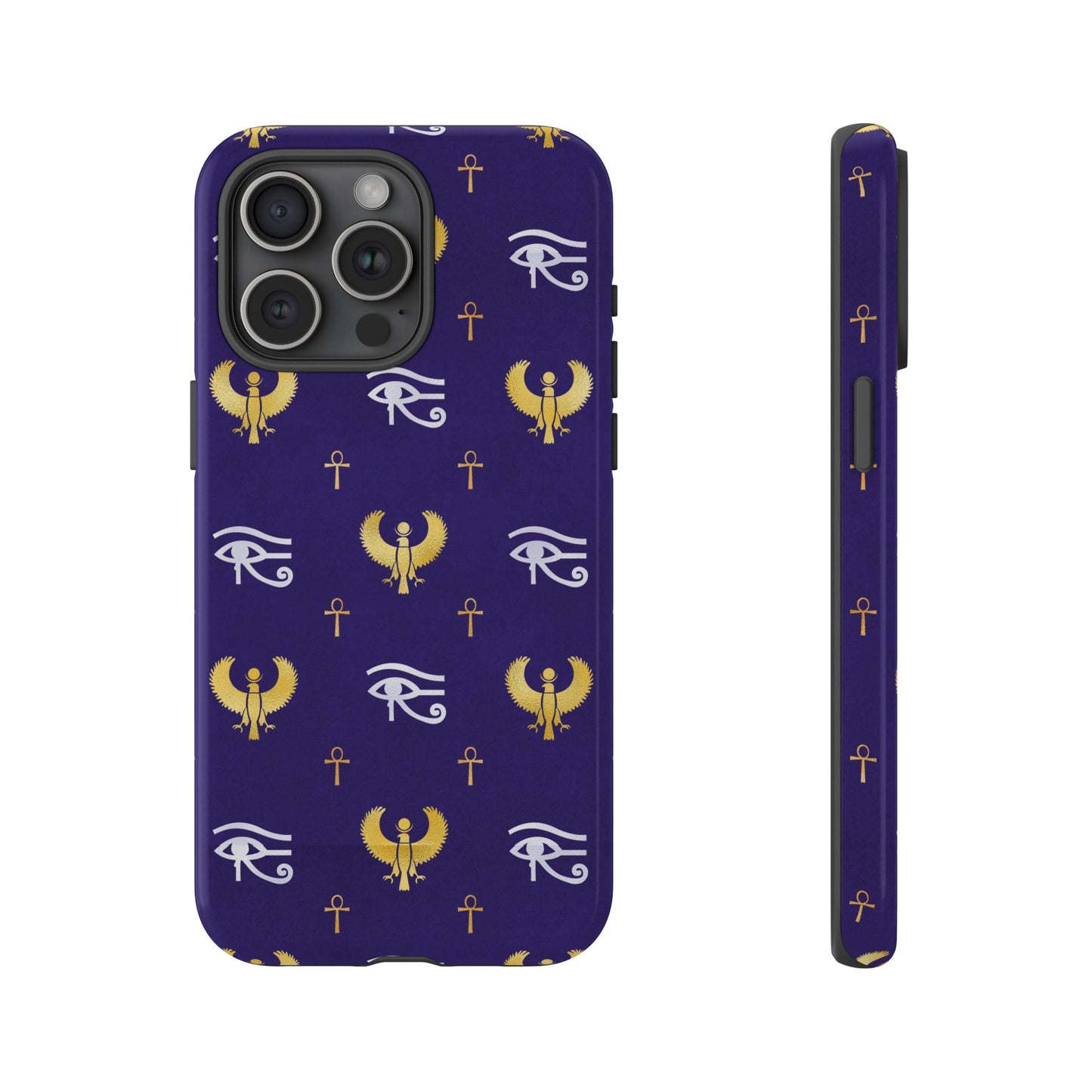 Blue Gold Egyptian iPhone Tough Cases | Egyptian iPhone Case | Afrocentric iPhone Case