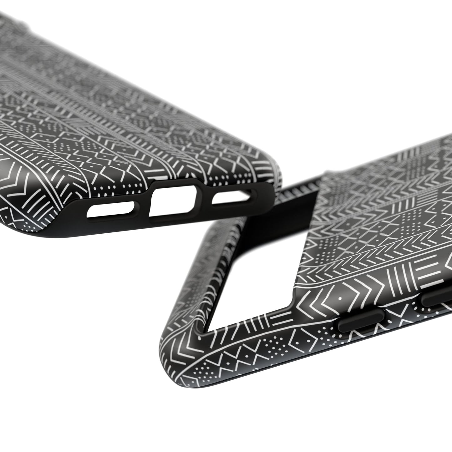 Black & White Mudcloth Google Pixel Tough Cases | African Google Pixel Case | Afrocentric Google Pixel Case