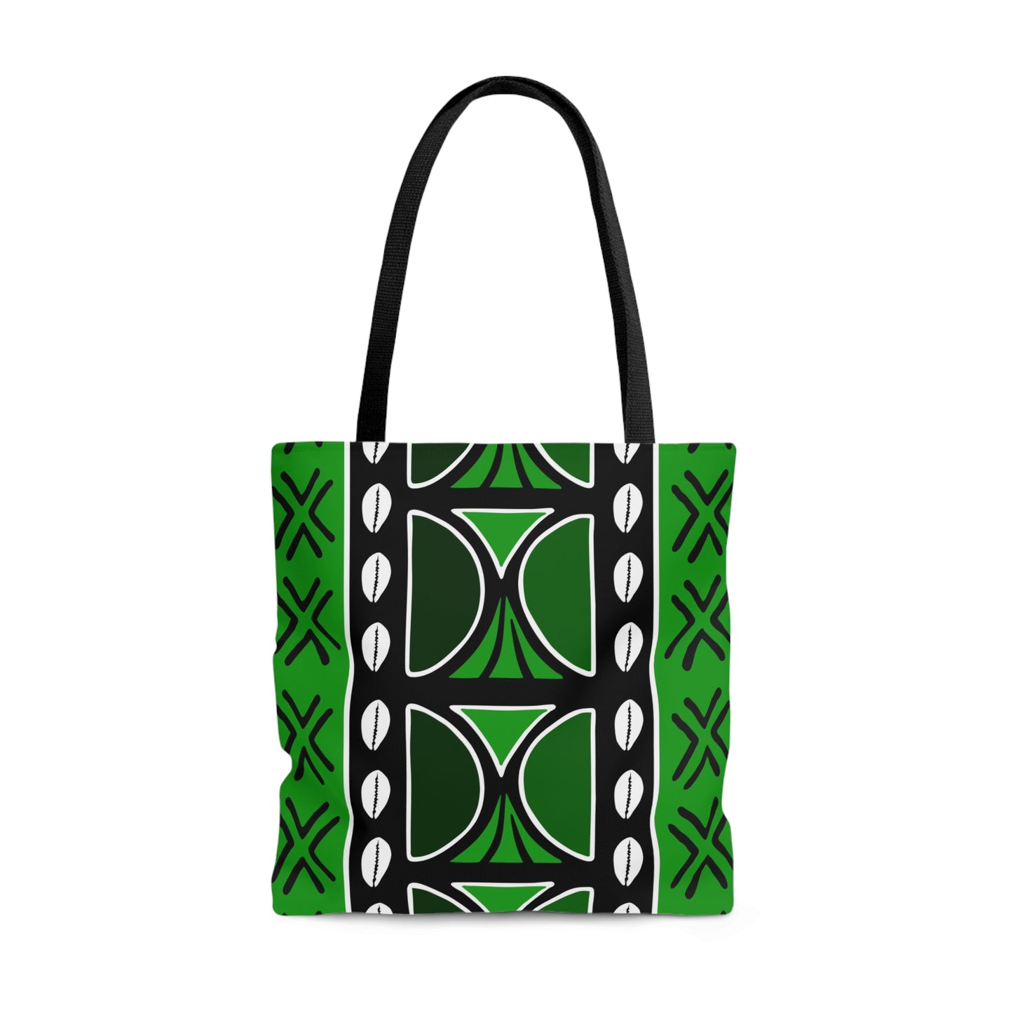 Green Mudcloth Inspired Tote Bag