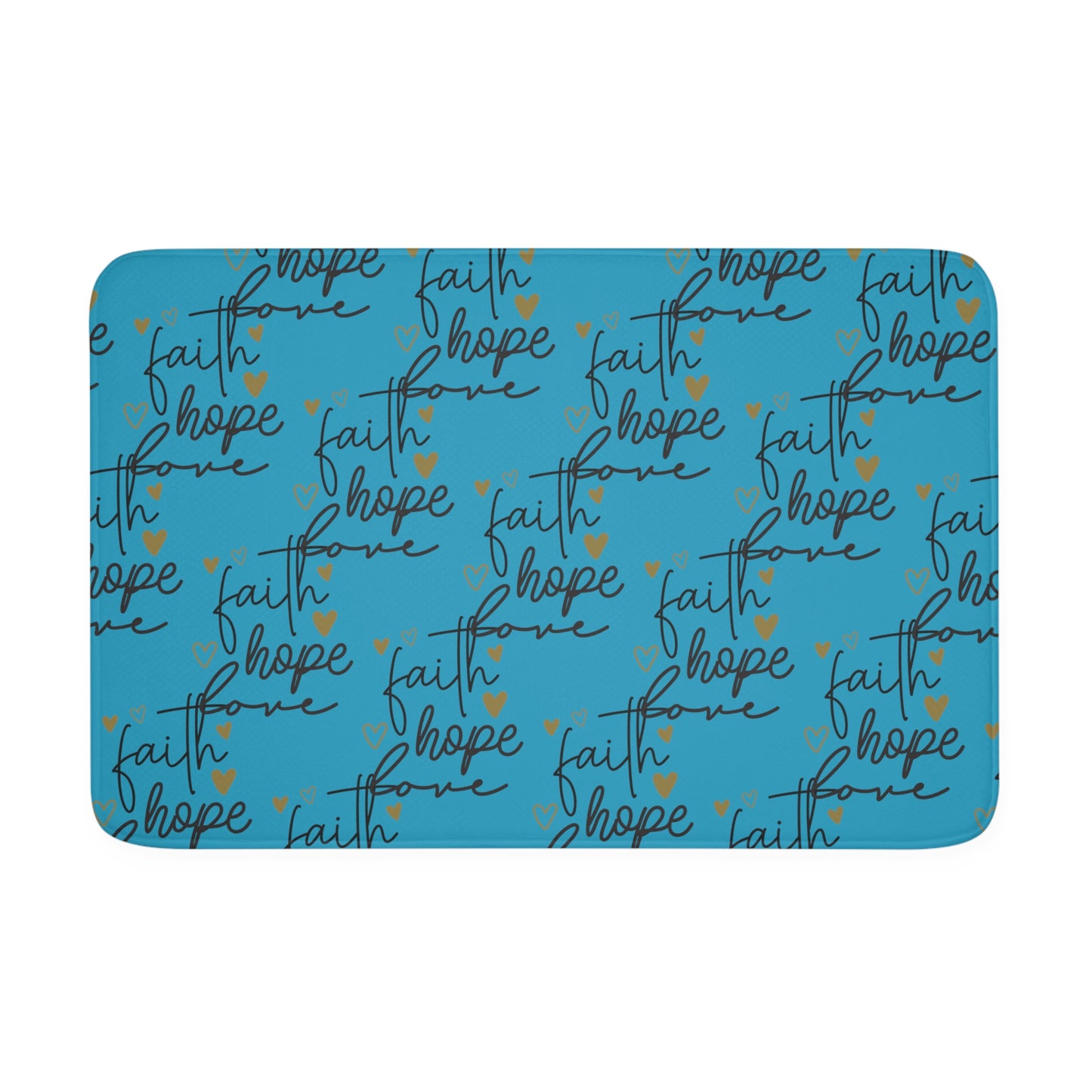 Faith Hope Love Memory Foam Bath Mat