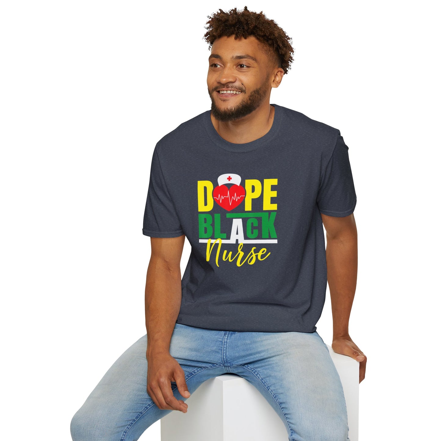 Dope Black Nurse Unisex Softstyle T-Shirt