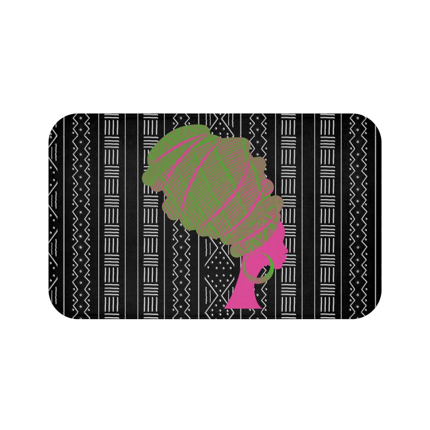 Pink/Green Queen Bath Mat