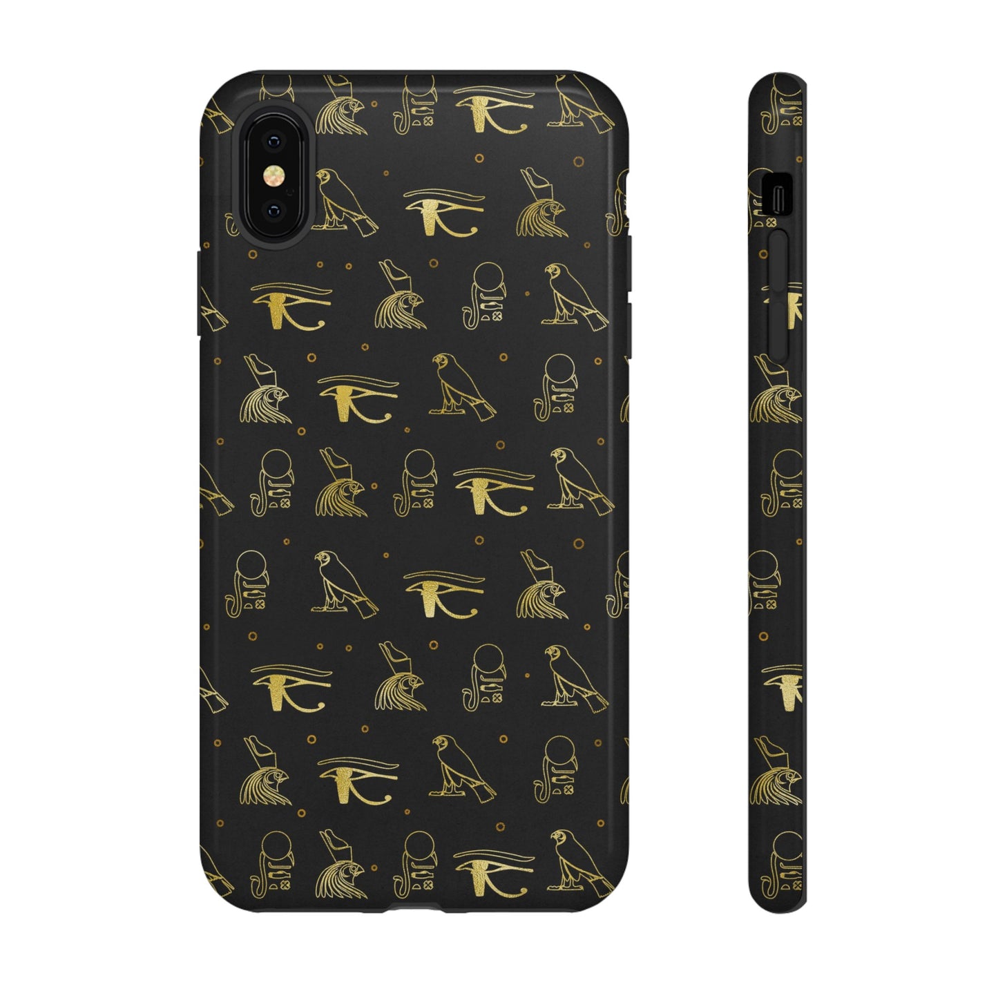 Black Gold Egyptian iPhone Tough Cases | Egyptian iPhone Case | Afrocentric iPhone Case