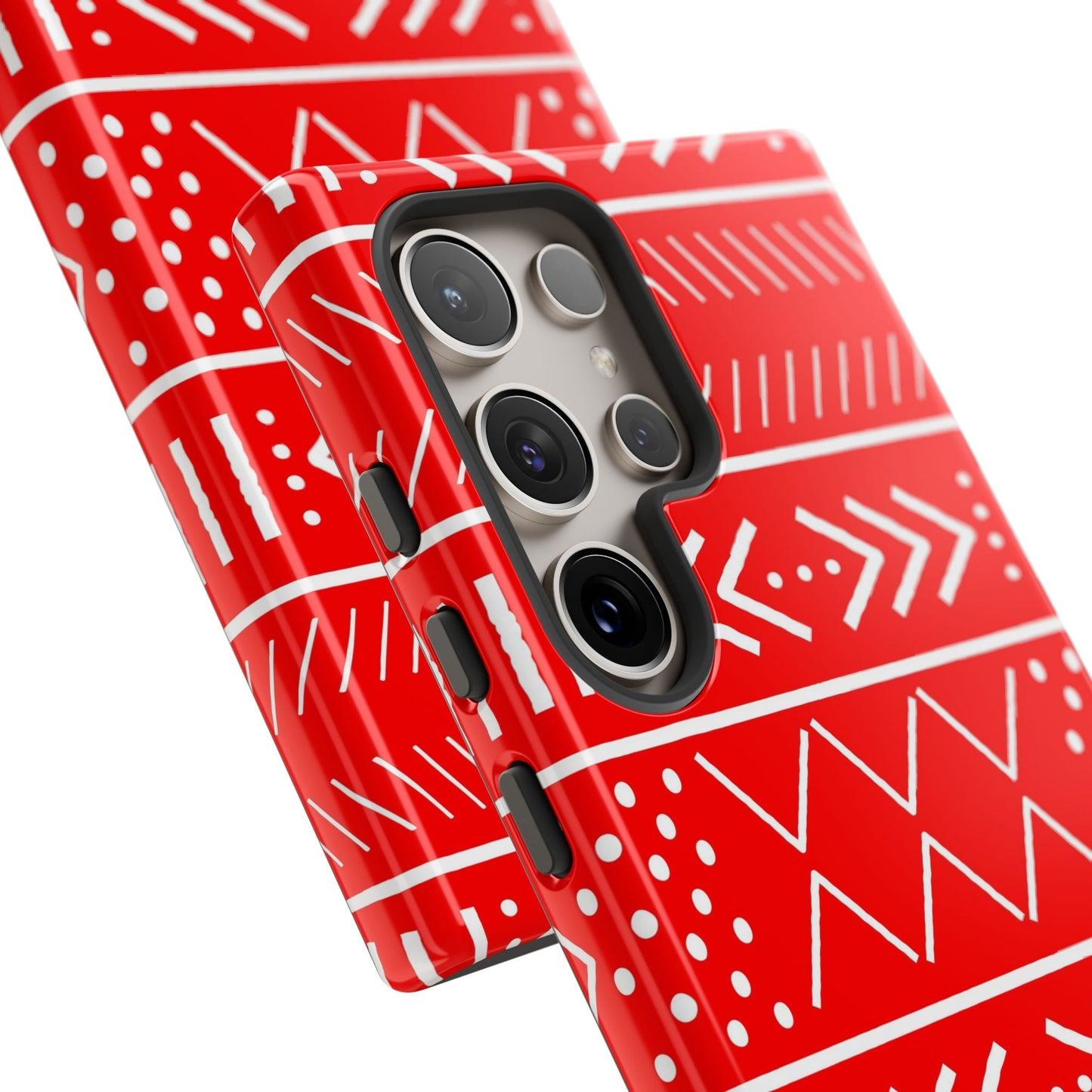 Red and White Mudcloth Samsung Tough Cases | African Samsung Case | Afrocentric Samsung Case | Mudcloth Samsung Case