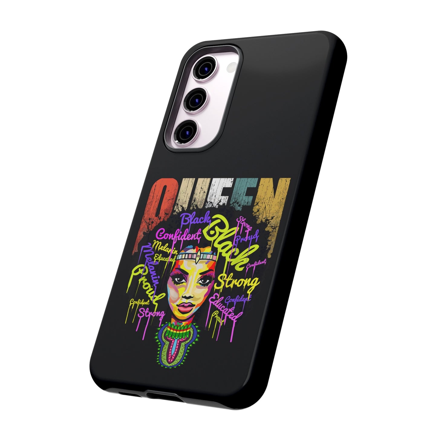 Black Queen Samsung Tough Cases | African Samsung Case | Afrocentric Samsung Case | Ankara Samsung Phone Case