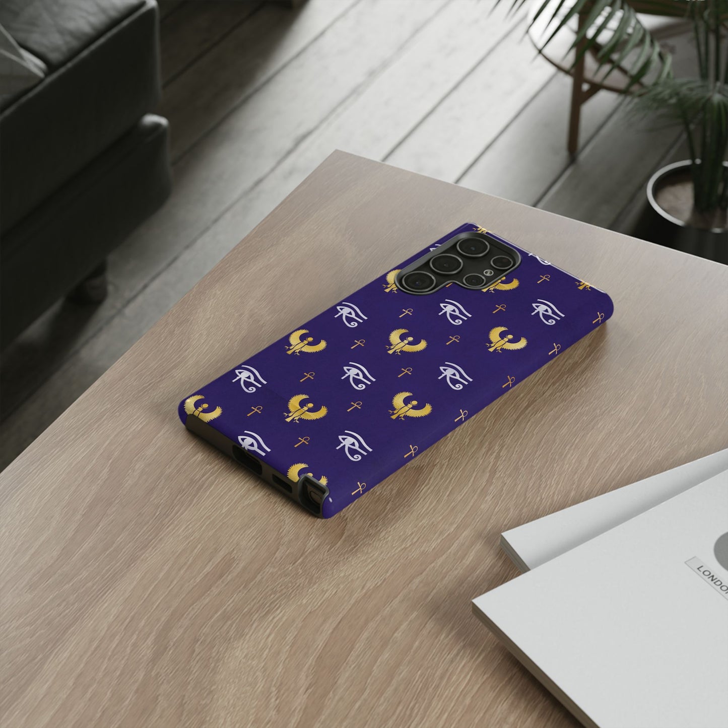 Blue Gold Egyptian Samsung Tough Cases | African Samsung Case | Afrocentric Samsung Case | Egyptian Samsung Case