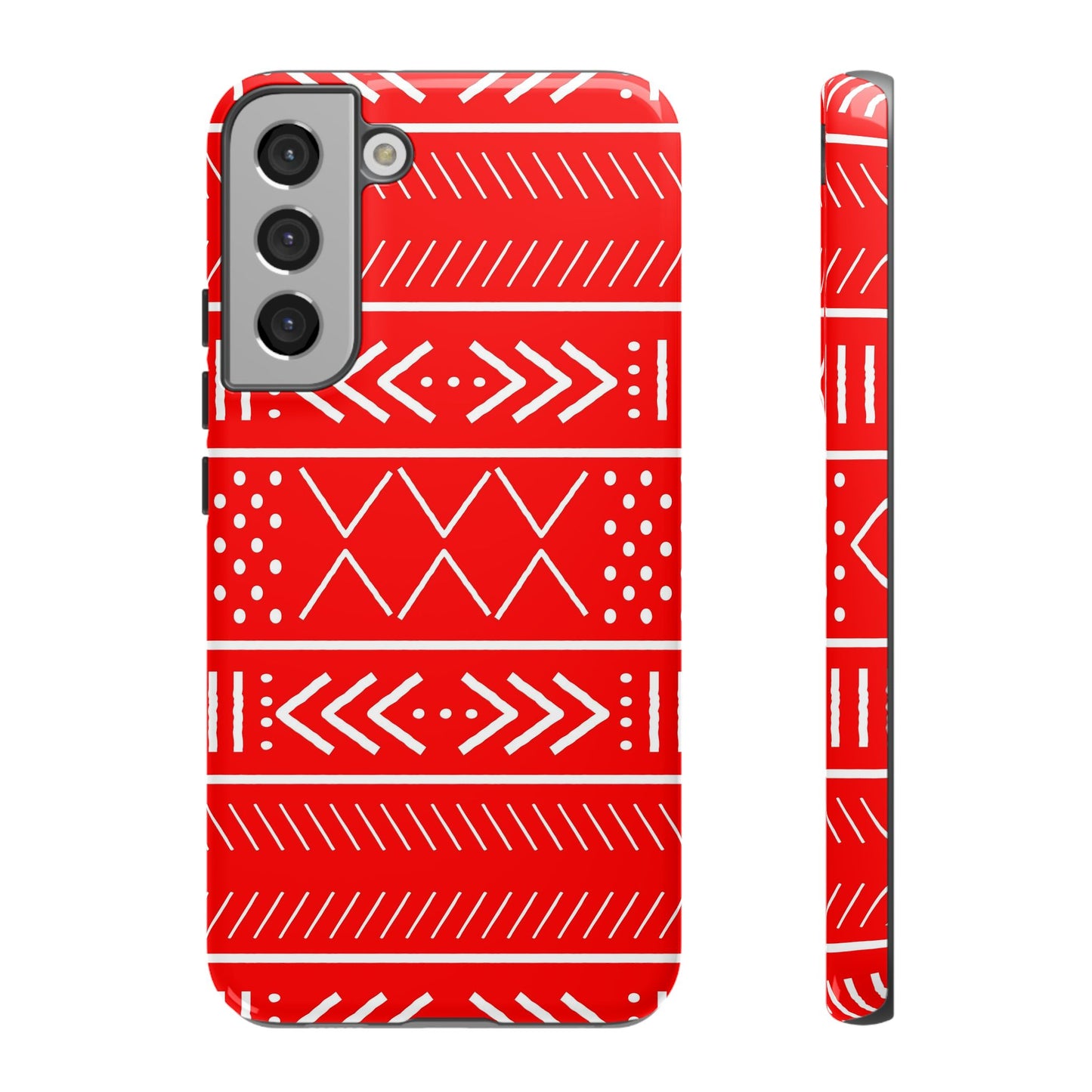 Red and White Mudcloth Samsung Tough Cases | African Samsung Case | Afrocentric Samsung Case | Mudcloth Samsung Case