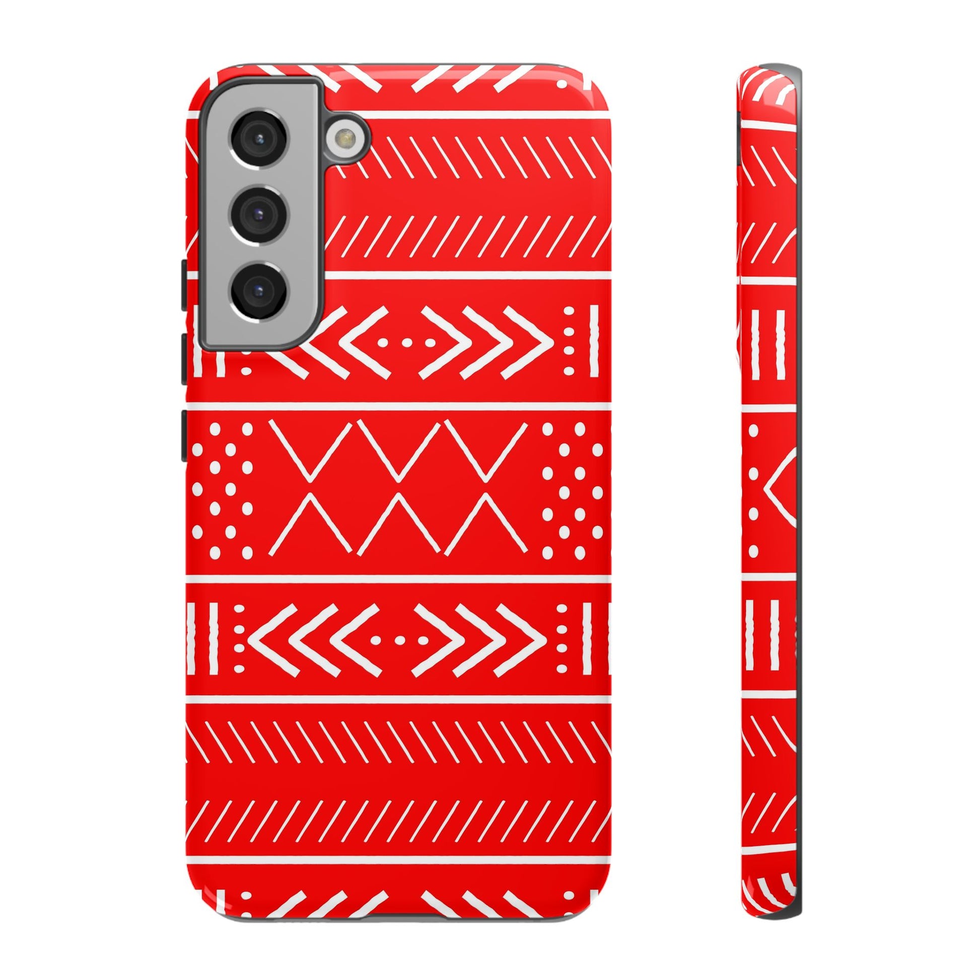Red and White Mudcloth Samsung Tough Cases | African Samsung Case | Afrocentric Samsung Case | Mudcloth Samsung Case