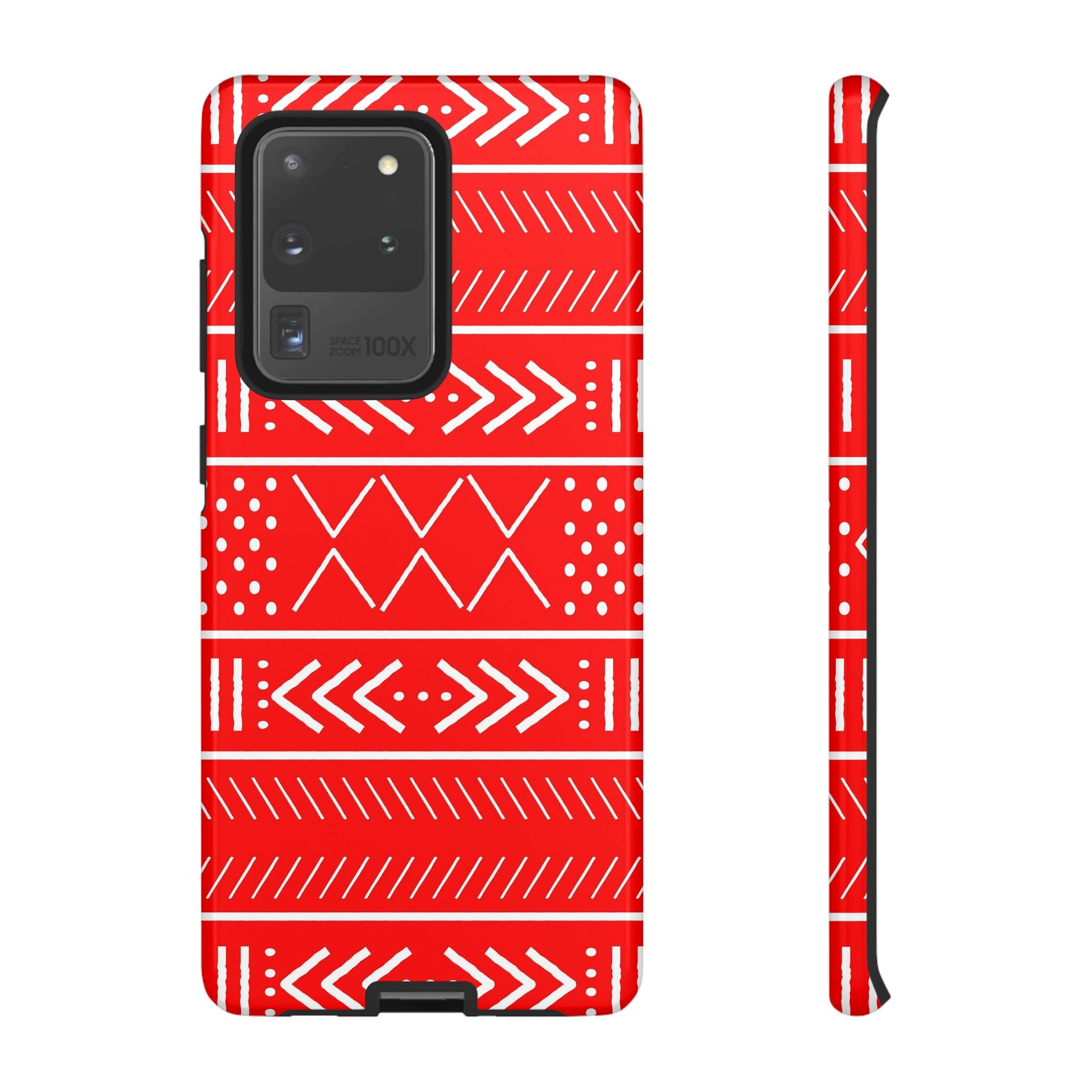 Red and White Mudcloth Samsung Tough Cases | African Samsung Case | Afrocentric Samsung Case | Mudcloth Samsung Case