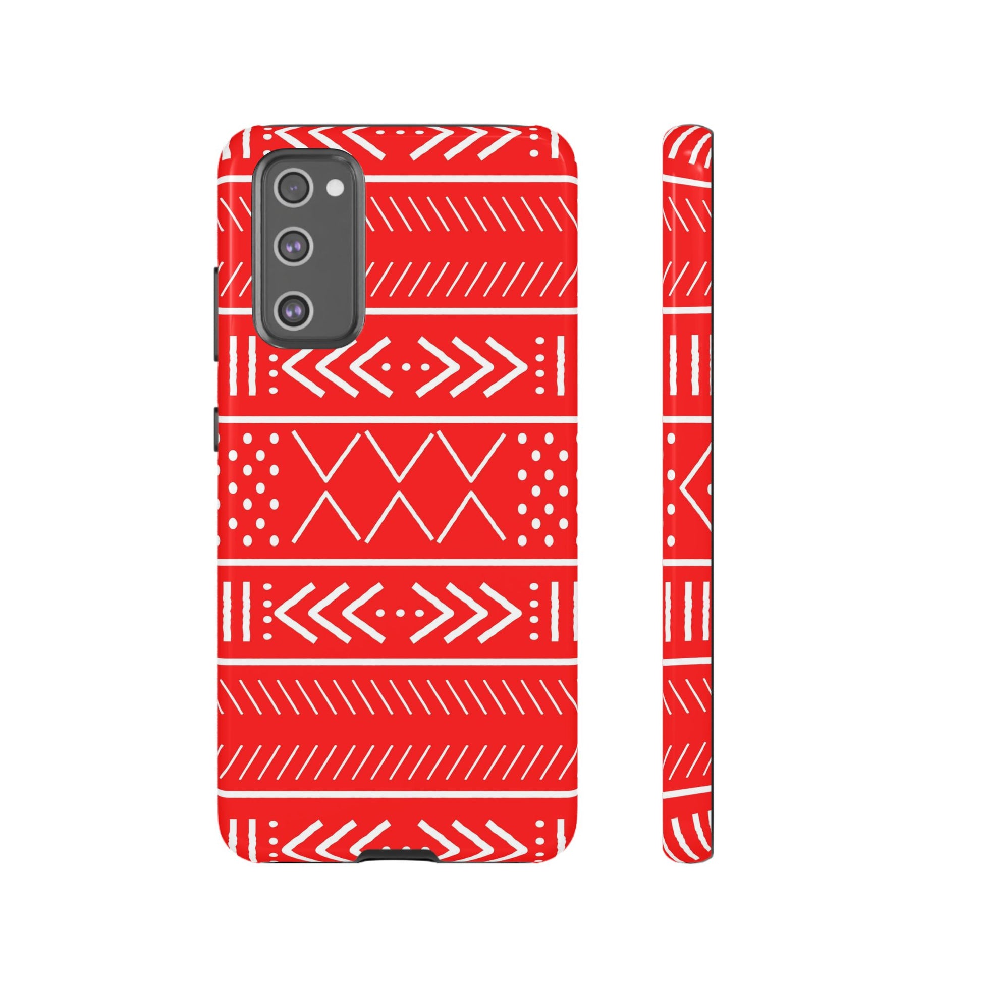 Red and White Mudcloth Samsung Tough Cases | African Samsung Case | Afrocentric Samsung Case | Mudcloth Samsung Case