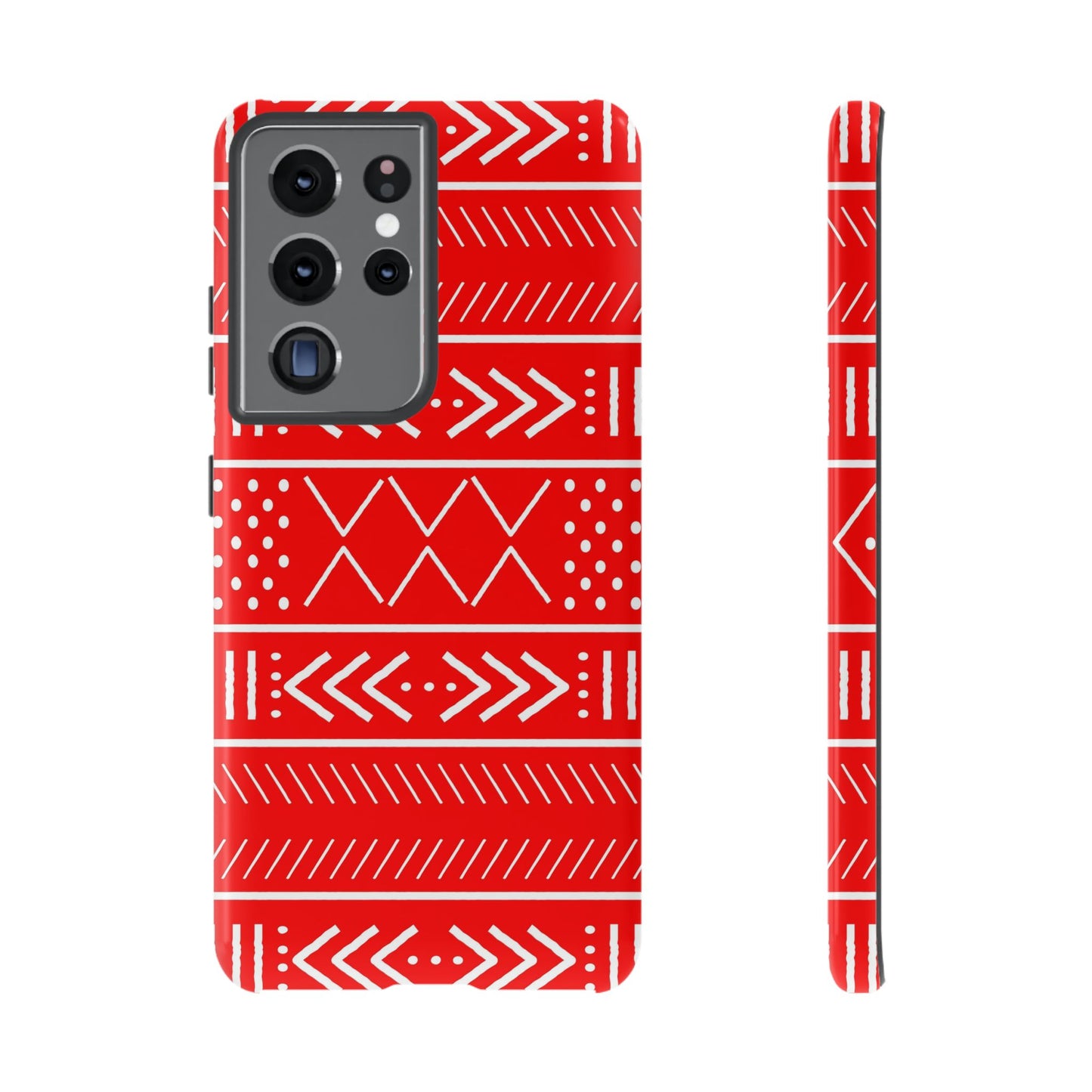 Red and White Mudcloth Samsung Tough Cases | African Samsung Case | Afrocentric Samsung Case | Mudcloth Samsung Case