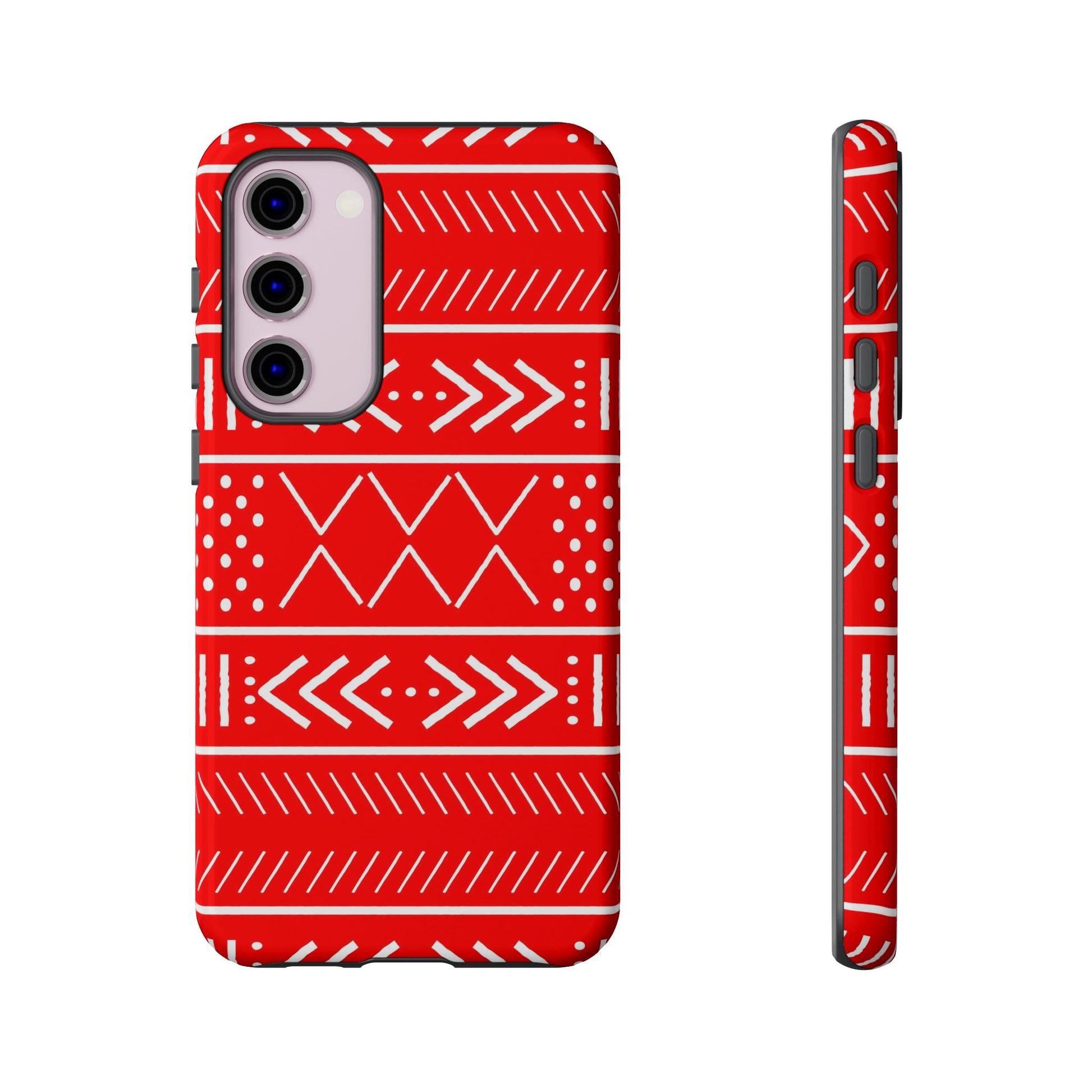 Red and White Mudcloth Samsung Tough Cases | African Samsung Case | Afrocentric Samsung Case | Mudcloth Samsung Case