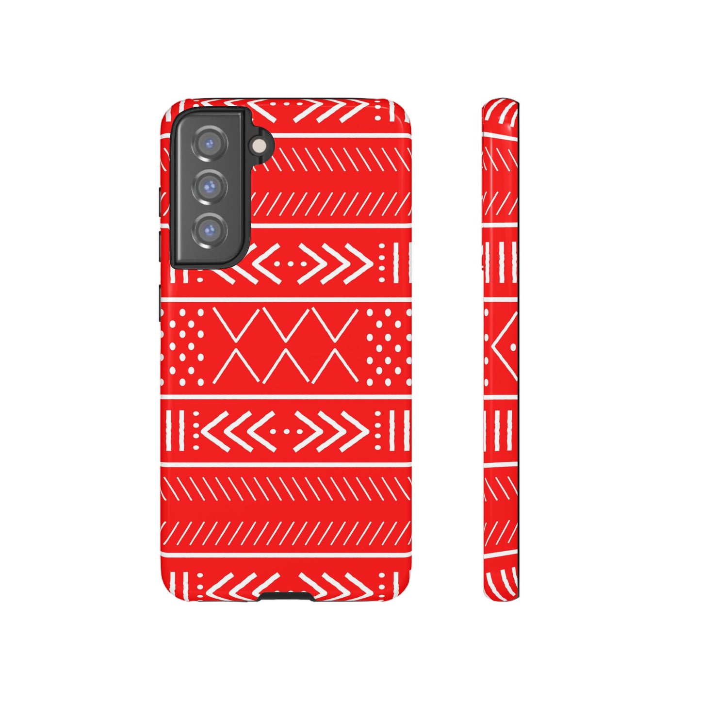 Red and White Mudcloth Samsung Tough Cases | African Samsung Case | Afrocentric Samsung Case | Mudcloth Samsung Case