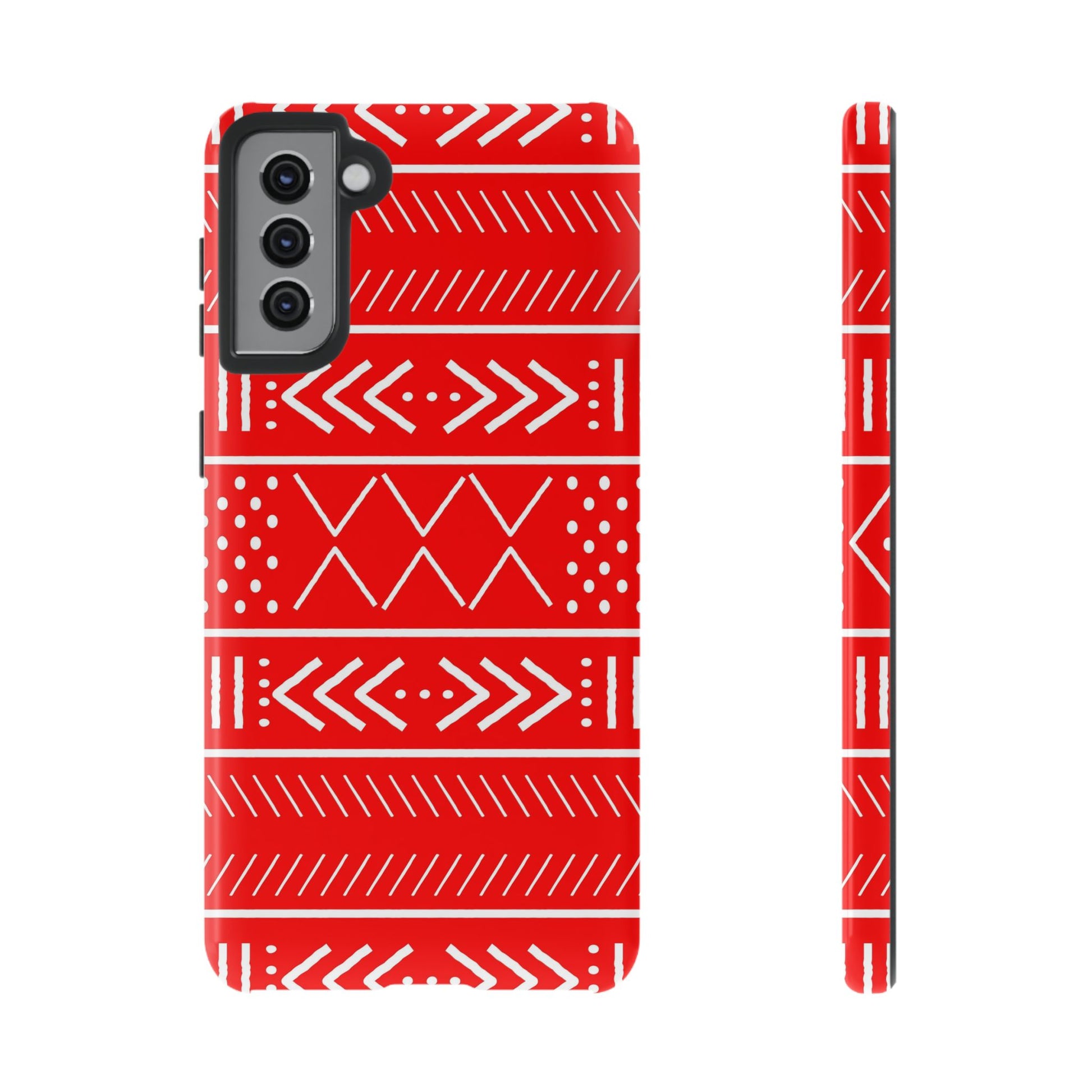 Red and White Mudcloth Samsung Tough Cases | African Samsung Case | Afrocentric Samsung Case | Mudcloth Samsung Case