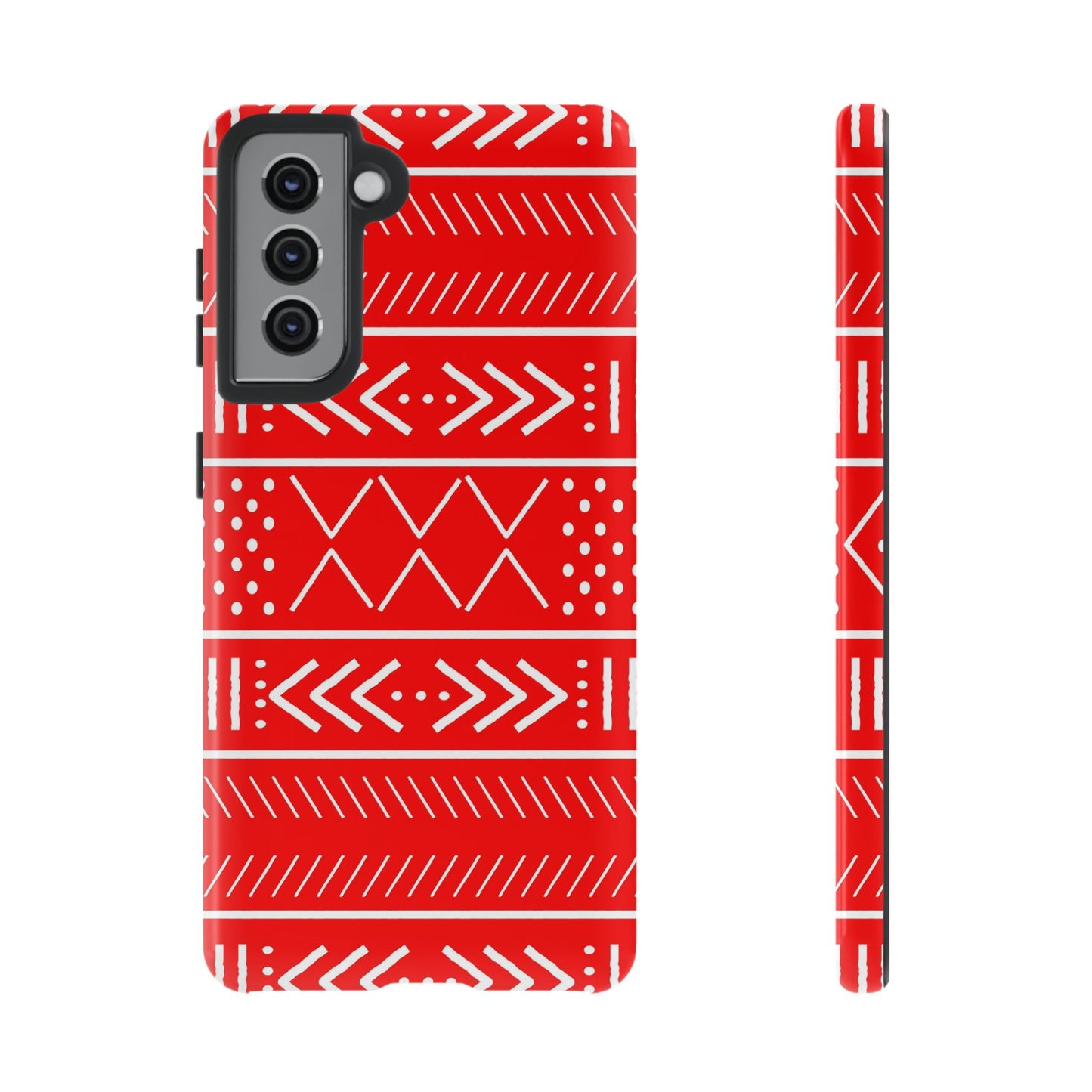 Red and White Mudcloth Samsung Tough Cases | African Samsung Case | Afrocentric Samsung Case | Mudcloth Samsung Case