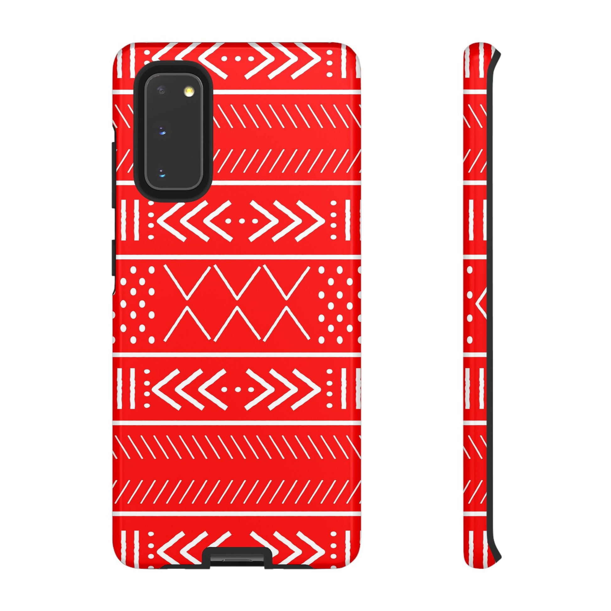 Red and White Mudcloth Samsung Tough Cases | African Samsung Case | Afrocentric Samsung Case | Mudcloth Samsung Case