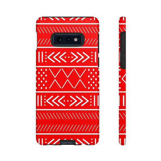 Red and White Mudcloth Samsung Tough Cases | African Samsung Case | Afrocentric Samsung Case | Mudcloth Samsung Case
