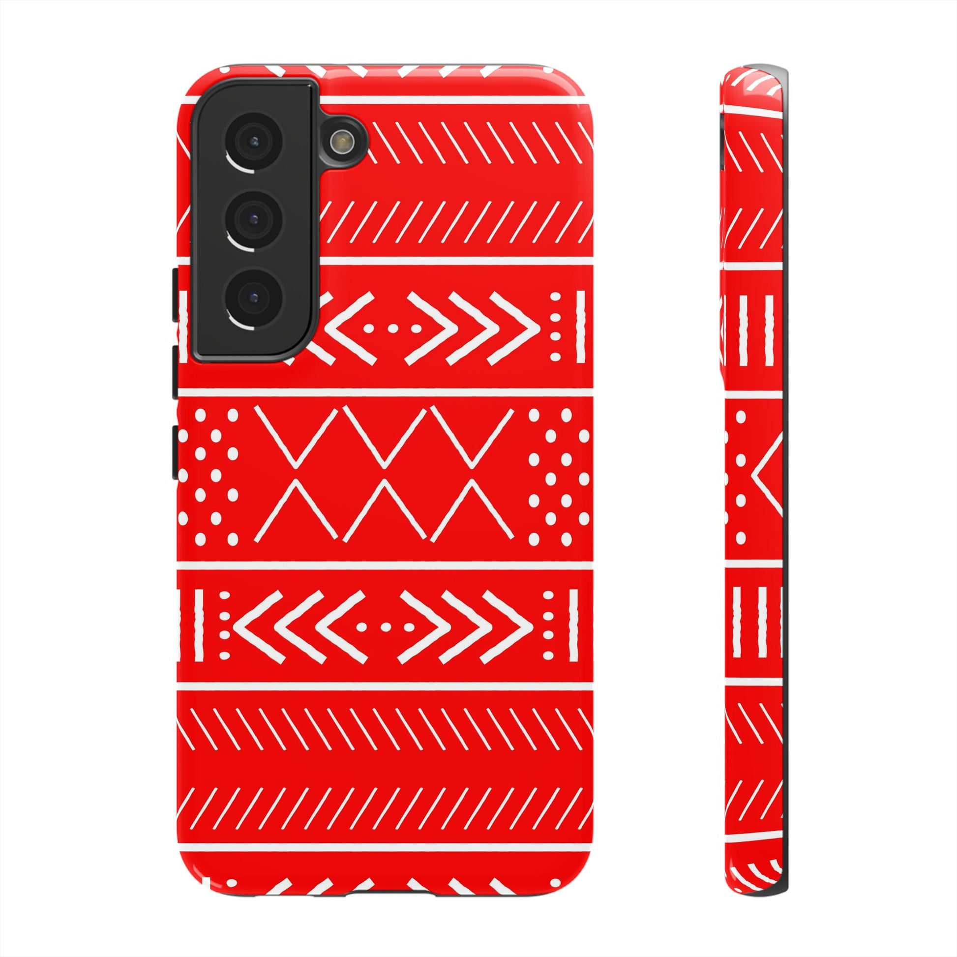 Red and White Mudcloth Samsung Tough Cases | African Samsung Case | Afrocentric Samsung Case | Mudcloth Samsung Case