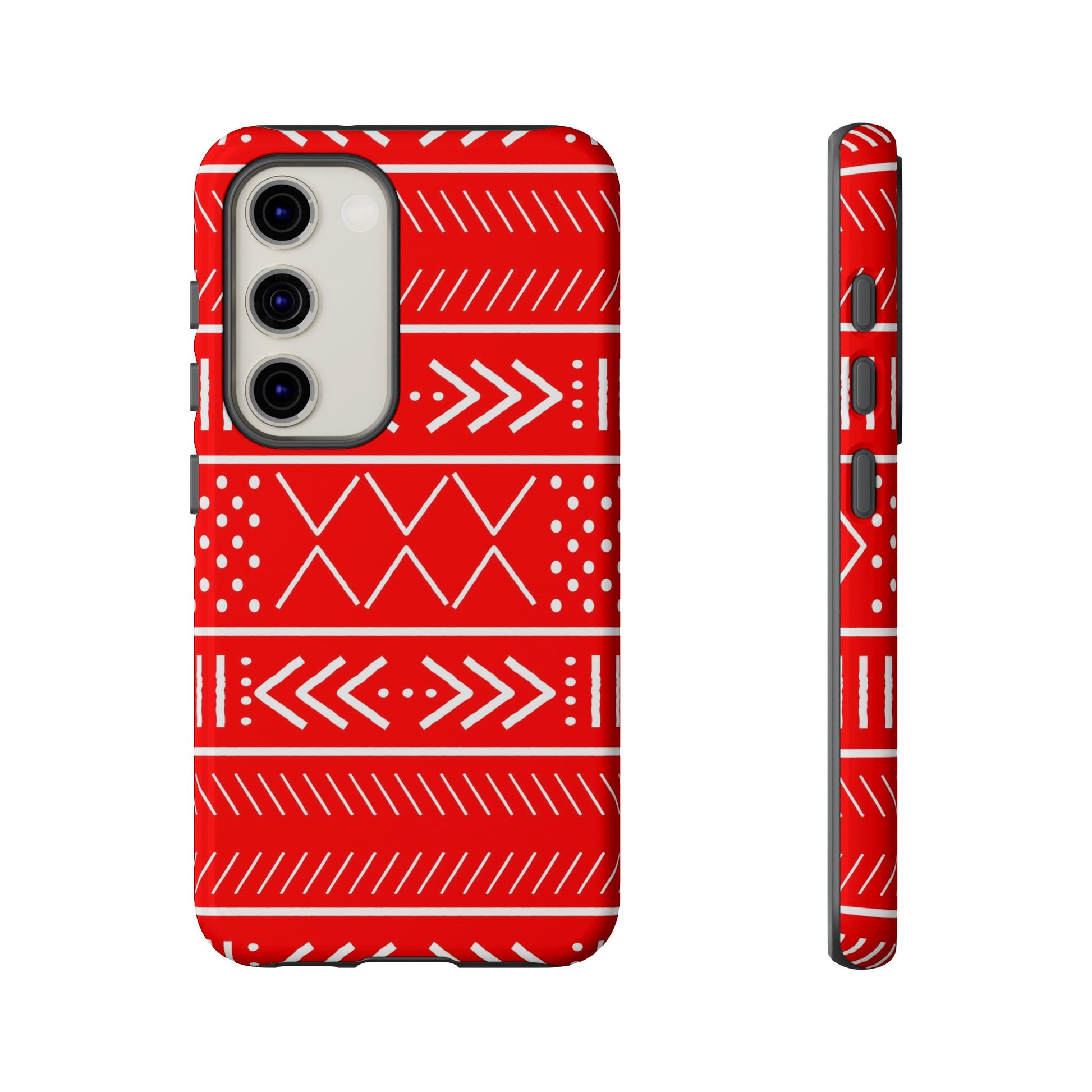 Red and White Mudcloth Samsung Tough Cases | African Samsung Case | Afrocentric Samsung Case | Mudcloth Samsung Case