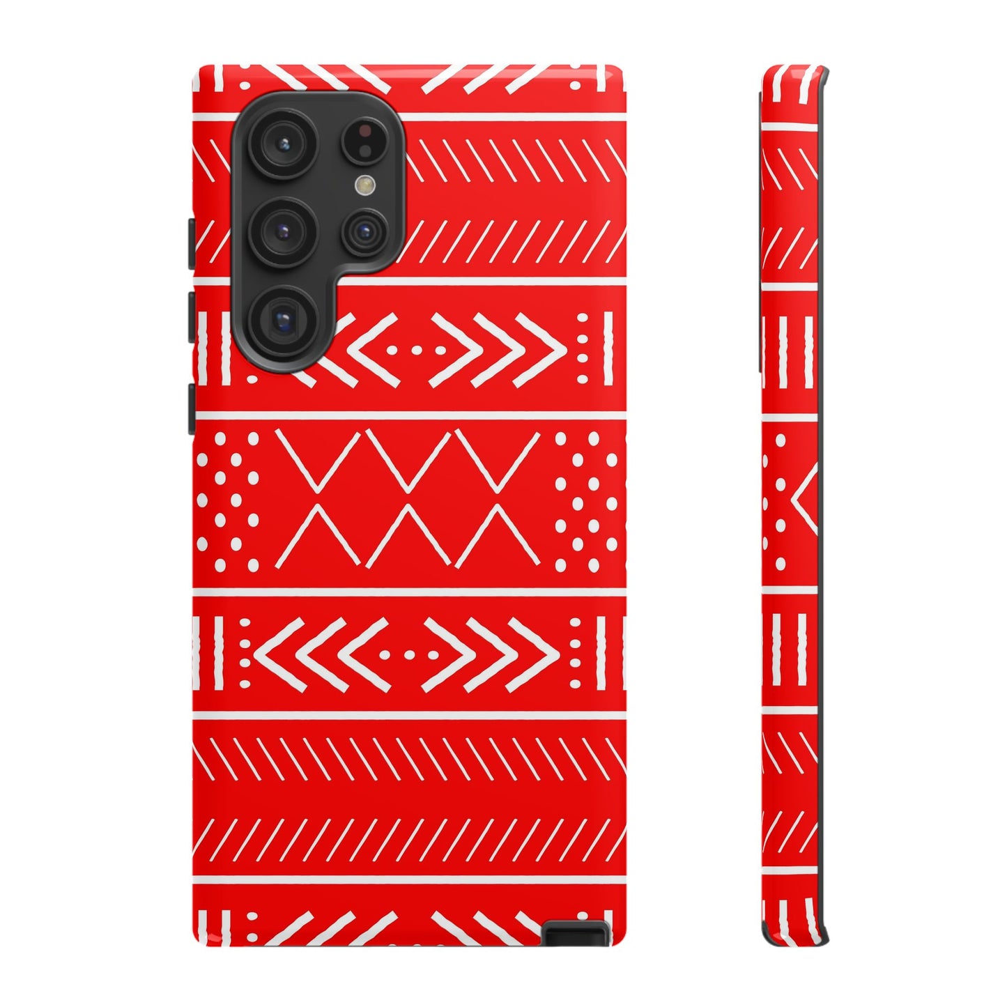 Red and White Mudcloth Samsung Tough Cases | African Samsung Case | Afrocentric Samsung Case | Mudcloth Samsung Case
