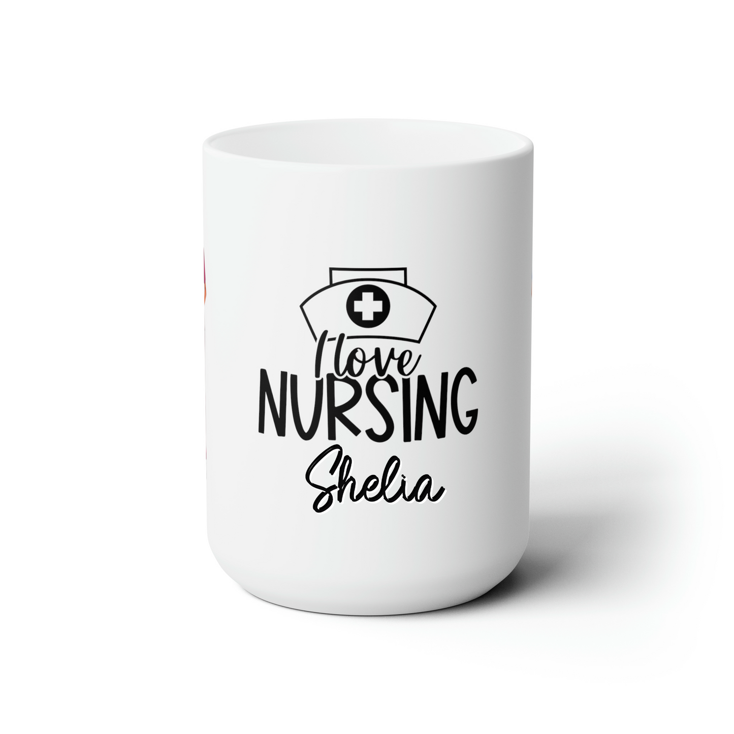 Personalized I Love Nursing Muslima Ceramic Mug 15oz